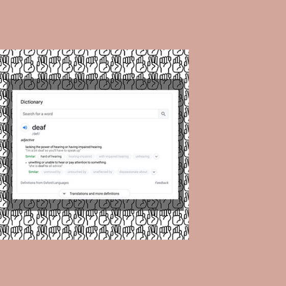 Hey Google Define "Deaf" LOVE SIGN Shop