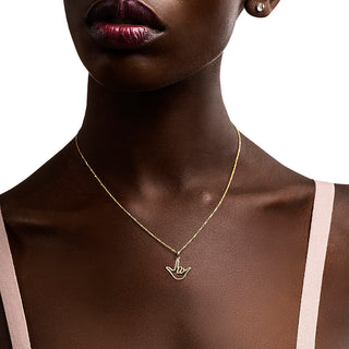 Yellow Solid Gold Love Sign™ Pendant Necklace
