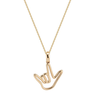 Yellow Solid Gold Love Sign™ Pendant Necklace
