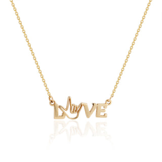 Gold Love Sign™ "LOVE" Bar Pendant