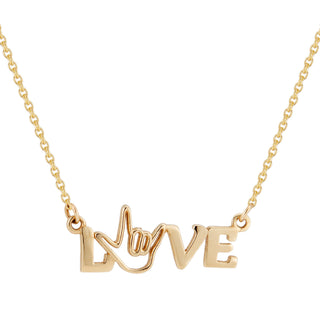 Gold Love Sign™ "LOVE" Bar Pendant