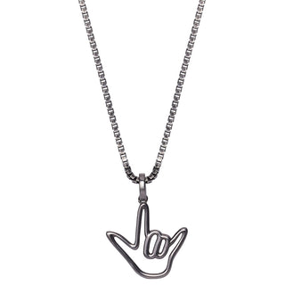 Luxe Silver Love Sign™ Pendant Necklace
