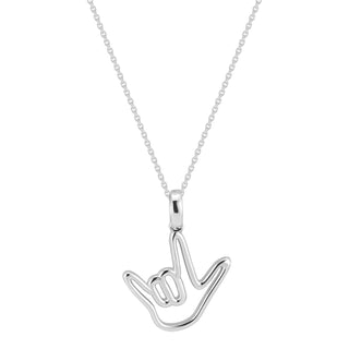 White Solid Gold Love Sign™ Pendant Necklace