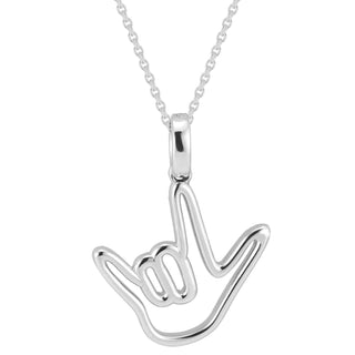 White Solid Gold Love Sign™ Pendant Necklace