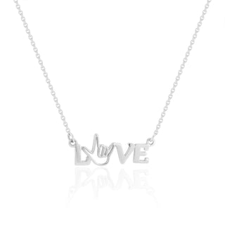 Sterling Silver Love Sign™ "LOVE" Bar Pendant - LOVE