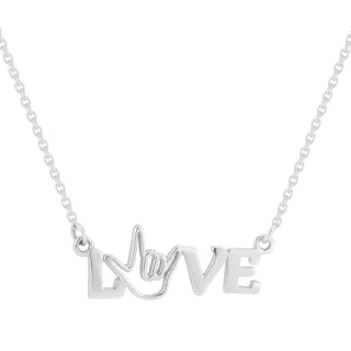 Sterling Silver Love Sign™ "LOVE" Bar Pendant - LOVE